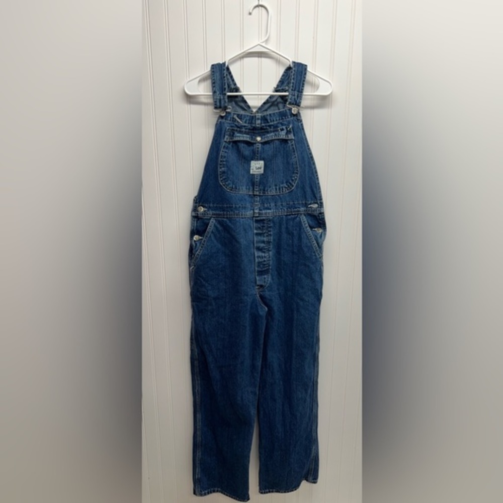 Vintage LEE Riveted Dungarees Denim Overalls Sz‎ L